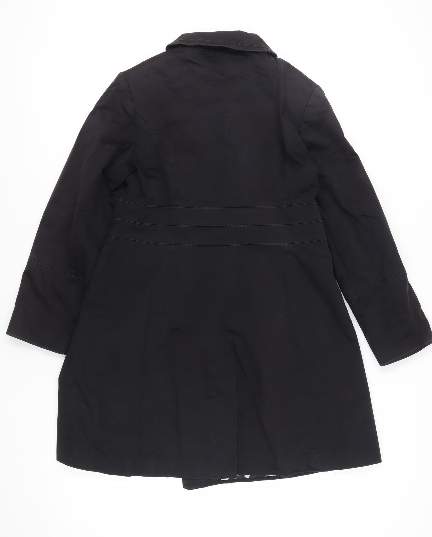 John Lewis Women's Black Trench Coat Size 14