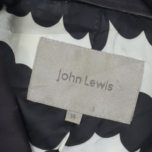 John Lewis Women's Black Trench Coat Size 14