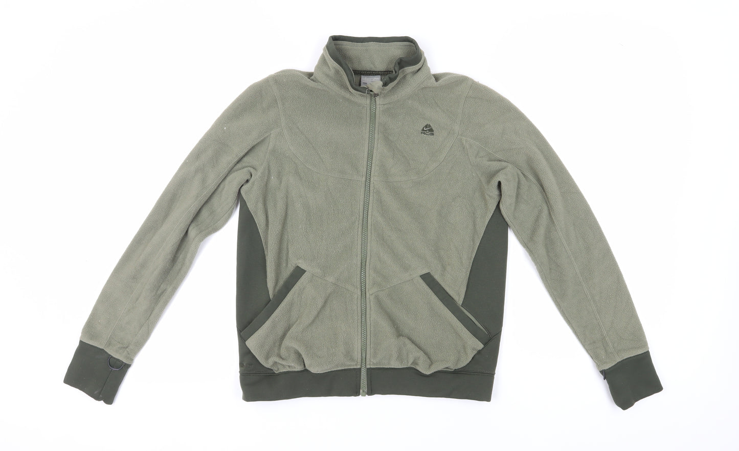 Nike Boys Green Track Jacket M Full Zip for Running