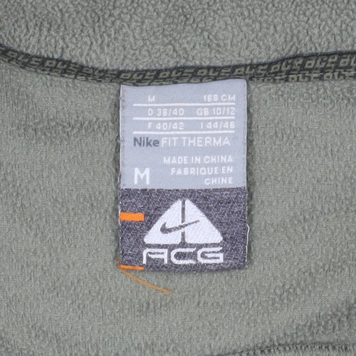 Nike Boys Green Track Jacket M Full Zip for Running