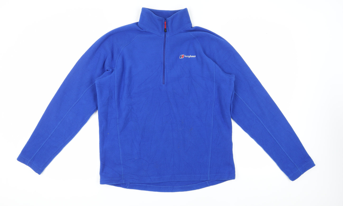 Berghaus Men's Blue M 1/4 Zip Fleece Sweatshirt
