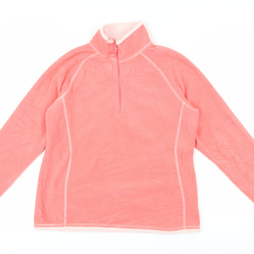 Mountain Warehouse Women's Pink 1/2 Zip Fleece Sweatshirt Size 14