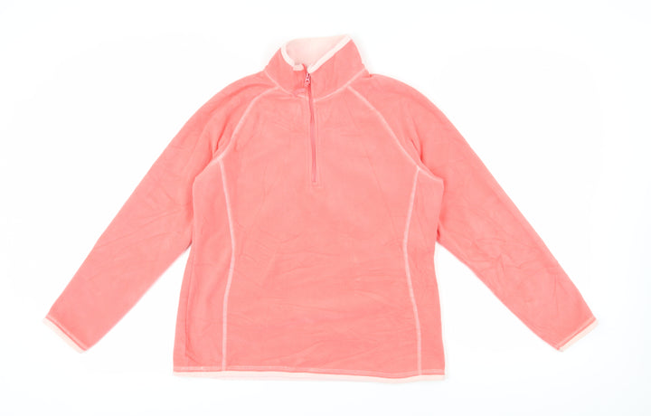 Mountain Warehouse Women's Pink 1/2 Zip Fleece Sweatshirt Size 14
