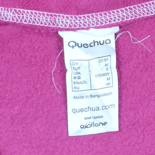 Quechua Women's Pink Fleece Henley Sweatshirt Size S