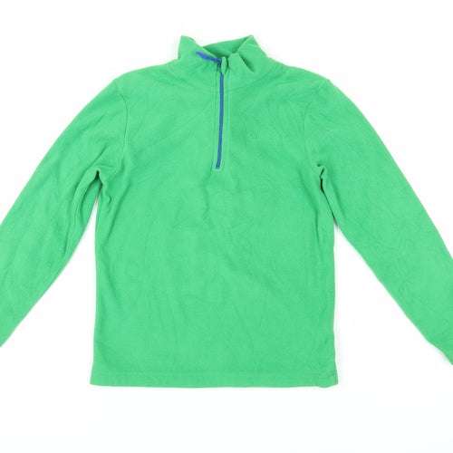 Mountain Warehouse Girls Green Fleece 1/4 Zip Sweatshirt 9-10Y