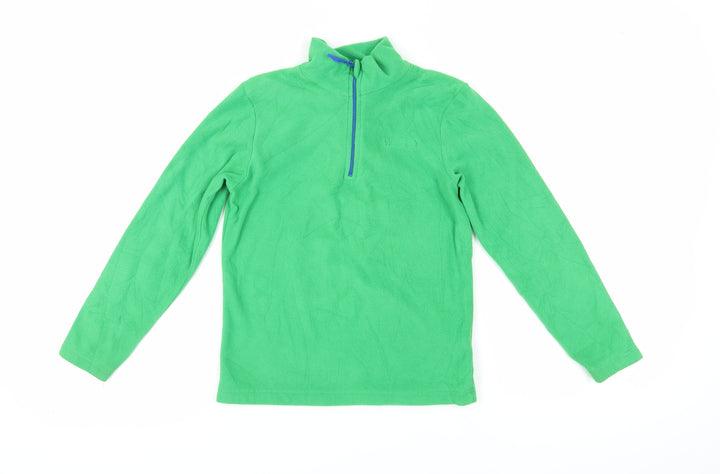 Mountain Warehouse Girls Green Fleece 1/4 Zip Sweatshirt 9-10Y