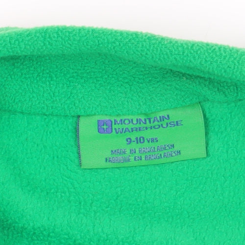 Mountain Warehouse Girls Green Fleece 1/4 Zip Sweatshirt 9-10Y
