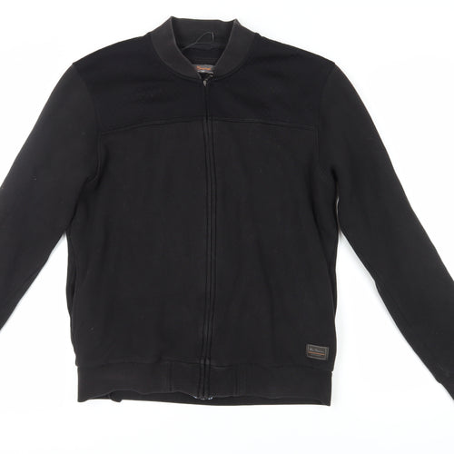 Ben Sherman Black polo jumper, size large.