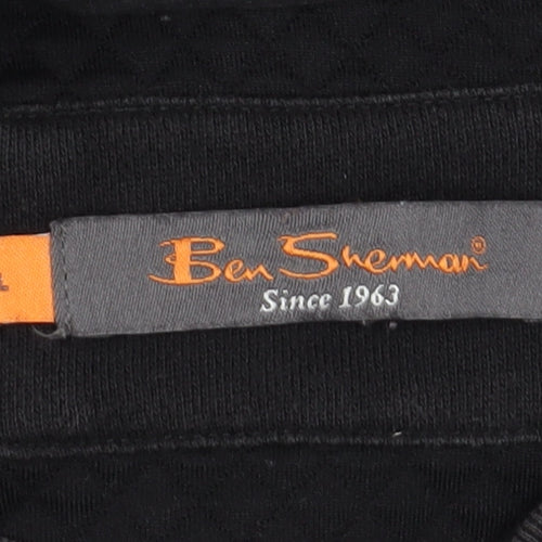 Ben Sherman Black polo jumper, size large.