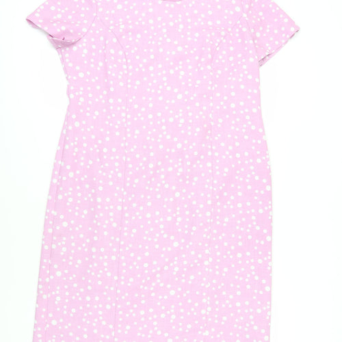 Eastex Women's Pink Polka Dot Sheath Dress Size 16