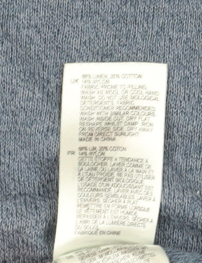 Women's Blue Crew Neck Pullover White Stuff Jumper, Size 14, Classic Fit