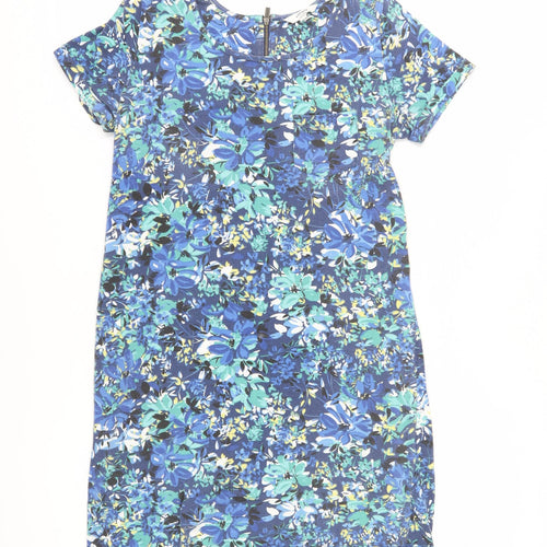 FatFace Women's Blue Floral Shift Dress Size 10