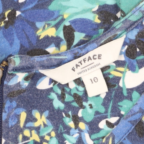 FatFace Women's Blue Floral Shift Dress Size 10