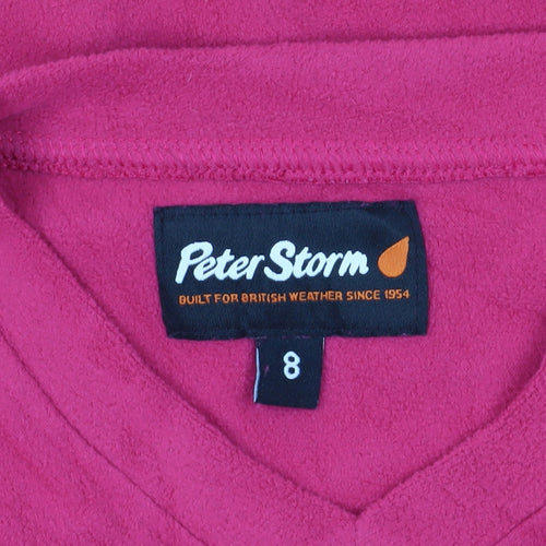 Peter Storm Women's Pink Fleece V-Neck Pullover