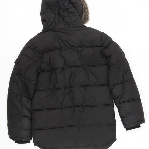 Sonneti Boys Black Long Puffer Jacket, 12-13 Years