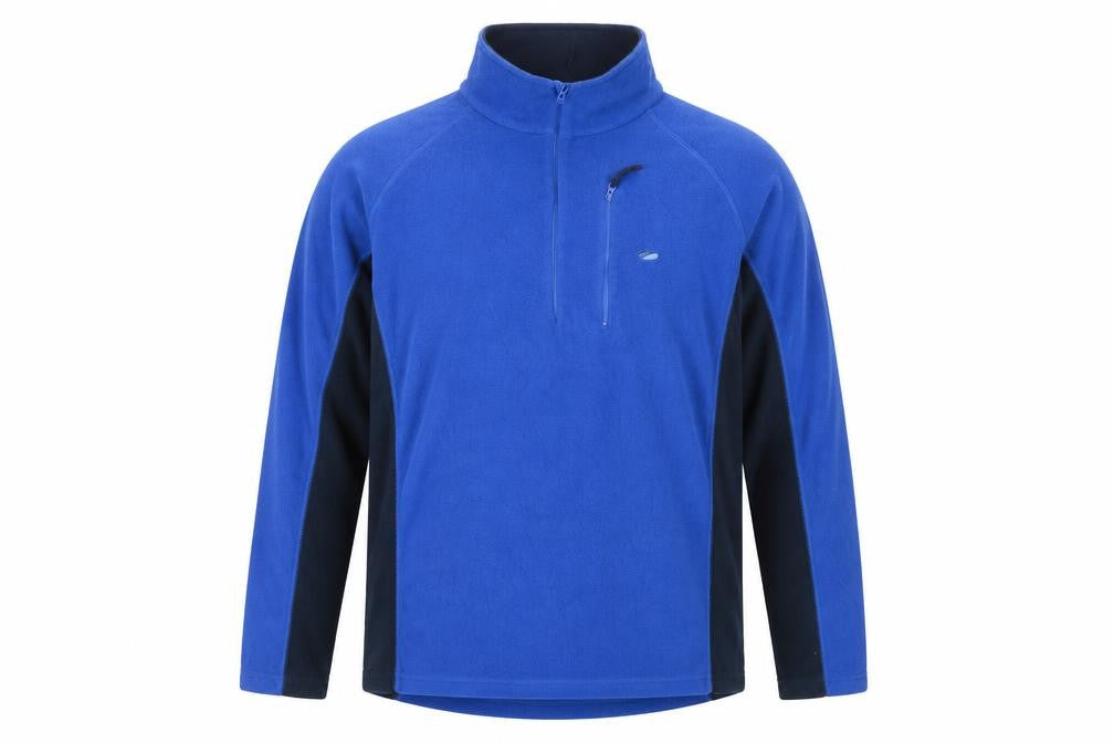 Front view of Mountain Life Men's Blue 2XL Pullover Fleece Sweatshirt