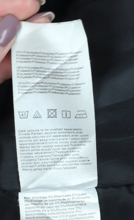 Vila Women's Black Parka Coat, Size 12, Hooded