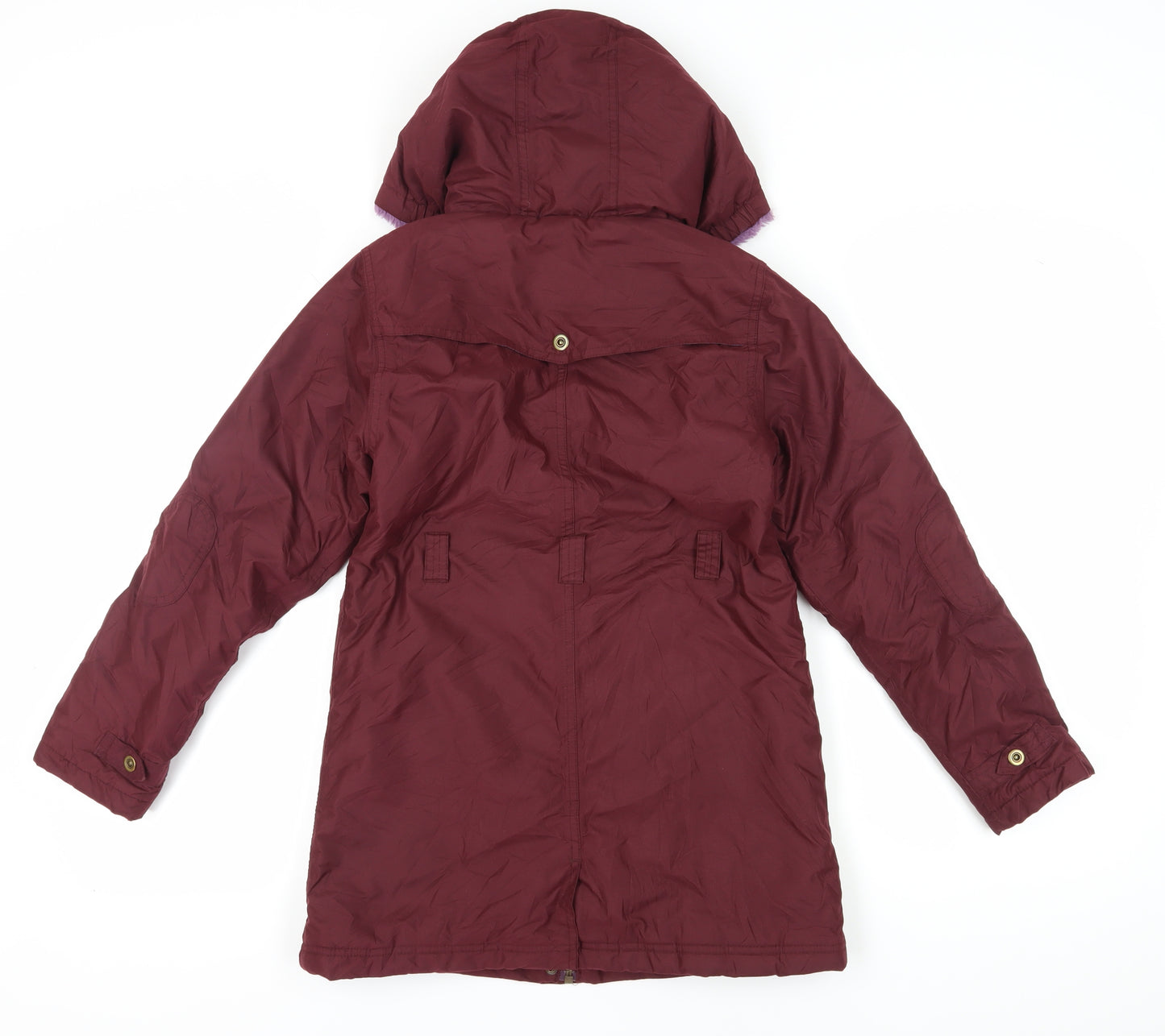 Peter Storm Girls Red Parka Coat 11-12 Years Hooded Winter