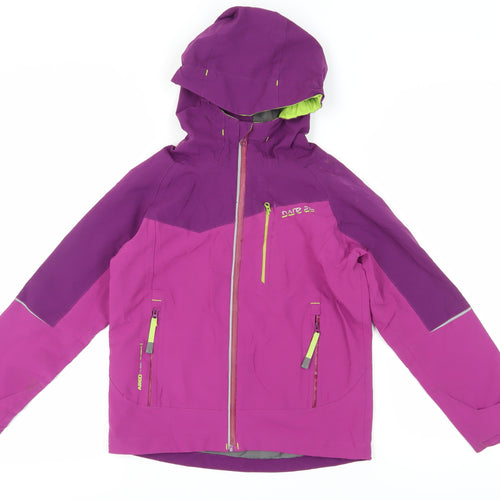 Dare 2b Girls Purple Ski Jacket, Size 10, Waterproof & Hooded