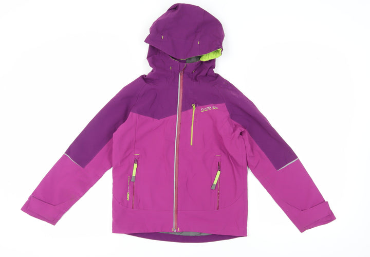 Dare 2b Girls Purple Ski Jacket, Size 10, Waterproof & Hooded