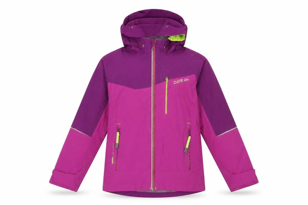 Dare 2b Girls Purple Ski Jacket, Size 10, Waterproof & Hooded
