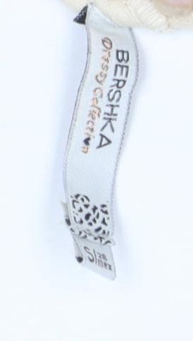 Bershka Women Beige A-Line Skirt M Knee Pleated