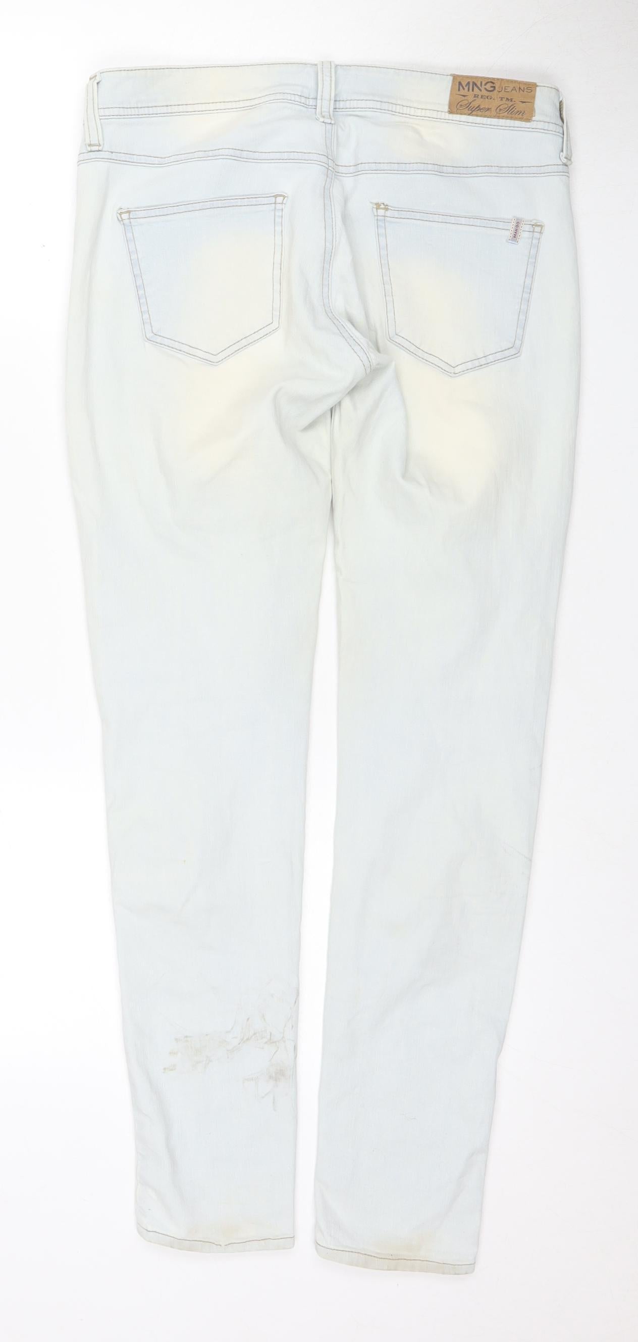 Mango Women's Blue Straight Jeans Size 10