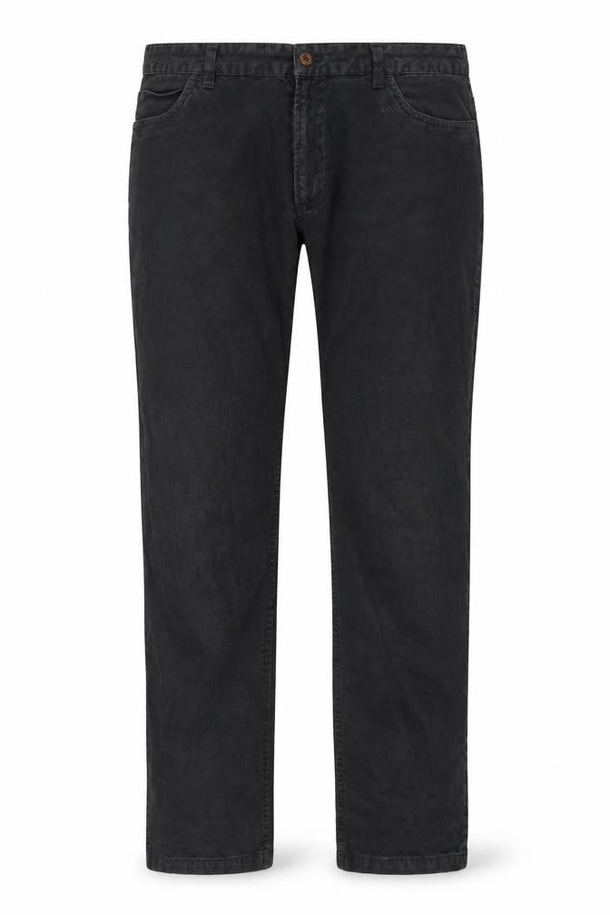 Front view of Howick Men's Black Straight Jeans 38R Regular Fit