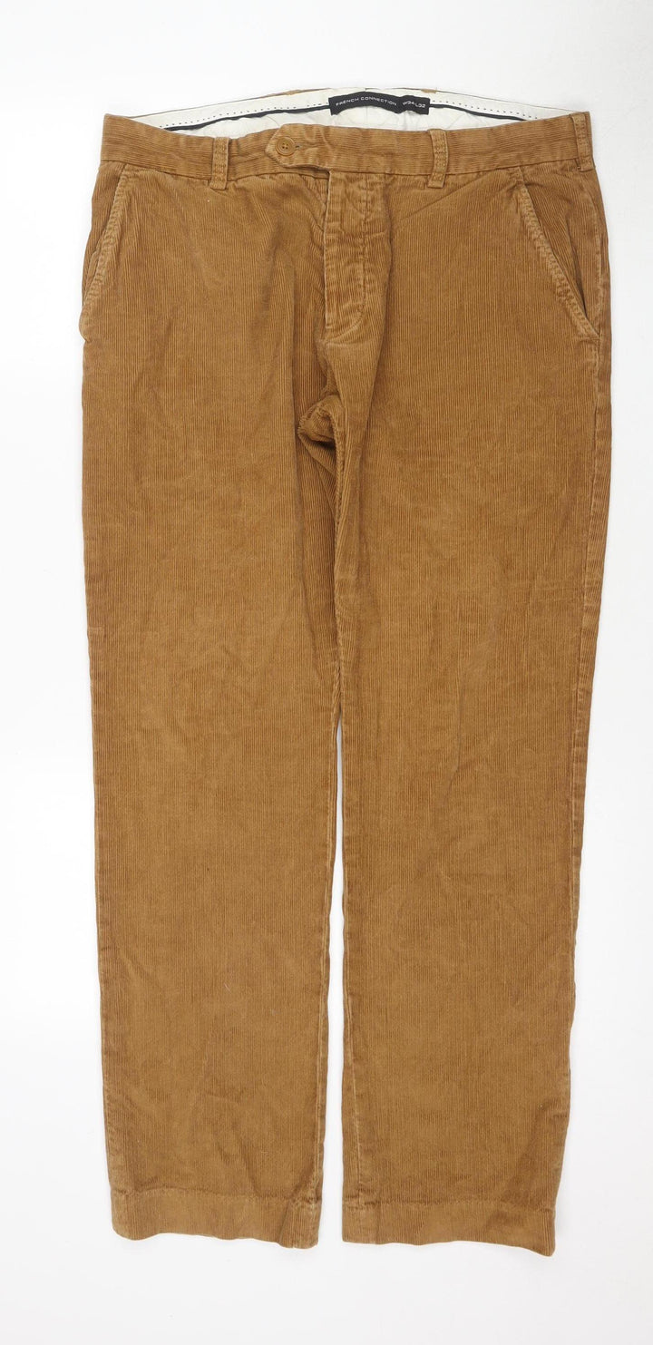 French Connection Brown Corduroy Trousers Size 34