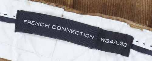 French Connection Brown Corduroy Trousers Size 34