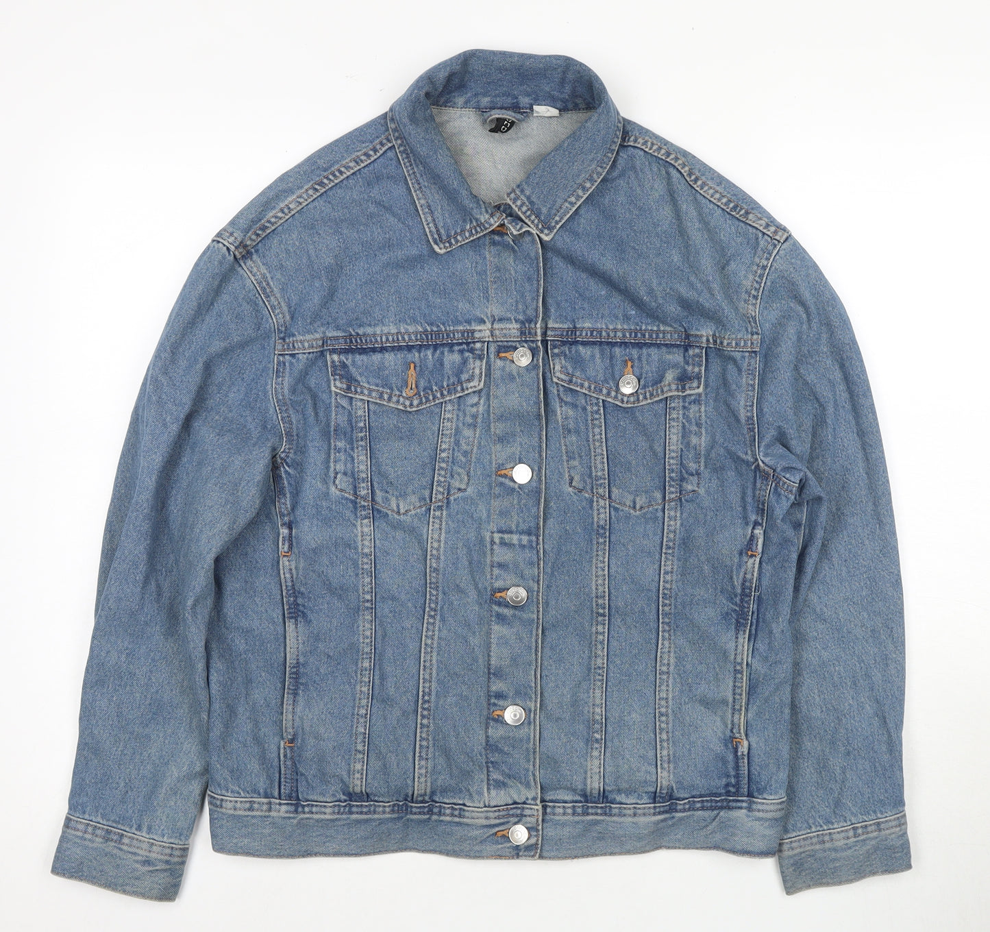 H&M Women's Blue Denim Jacket, Size S, Petites