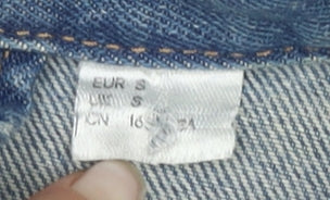 H&M Women's Blue Denim Jacket, Size S, Petites