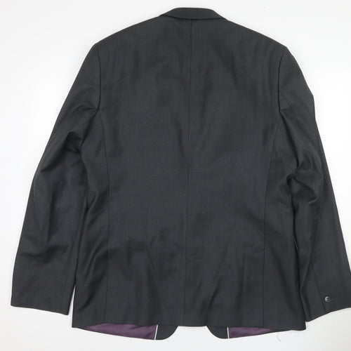 Red Herring Men's Grey Blazer 44 Long Notch Lapel