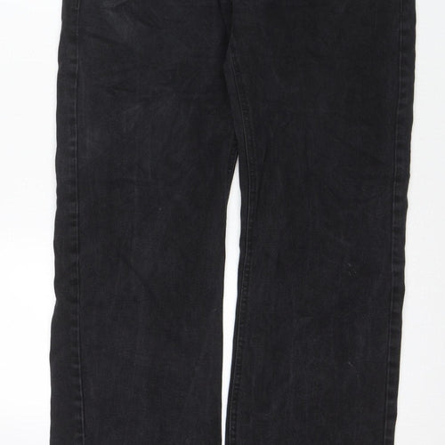Enzo Men's Black Straight Jeans Size 36 Regular