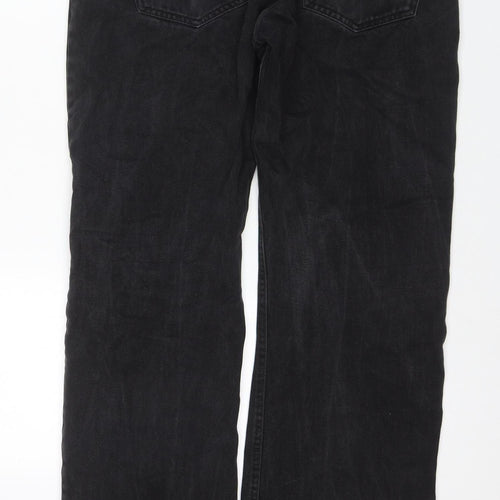Enzo Men's Black Straight Jeans Size 36 Regular