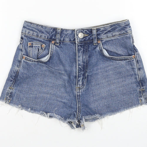 Topshop Women's Blue Mom Shorts Size 6 Petite Denim
