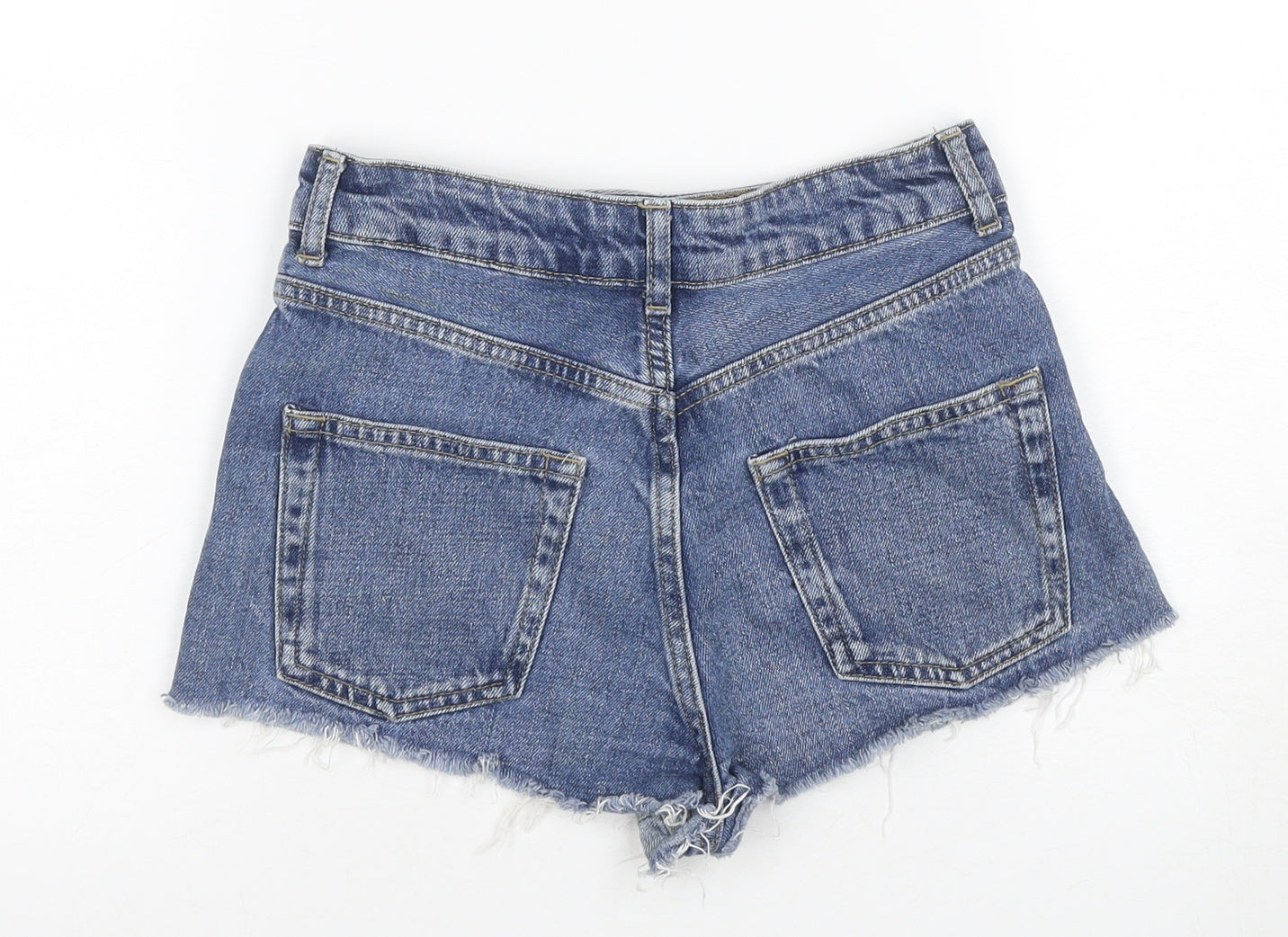 Topshop Women's Blue Mom Shorts Size 6 Petite Denim