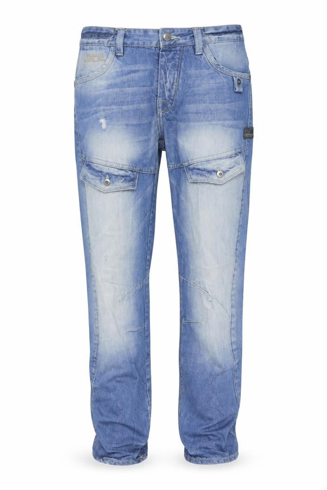 Front view of Jack & Jones Men's Blue Straight Jeans 30/32