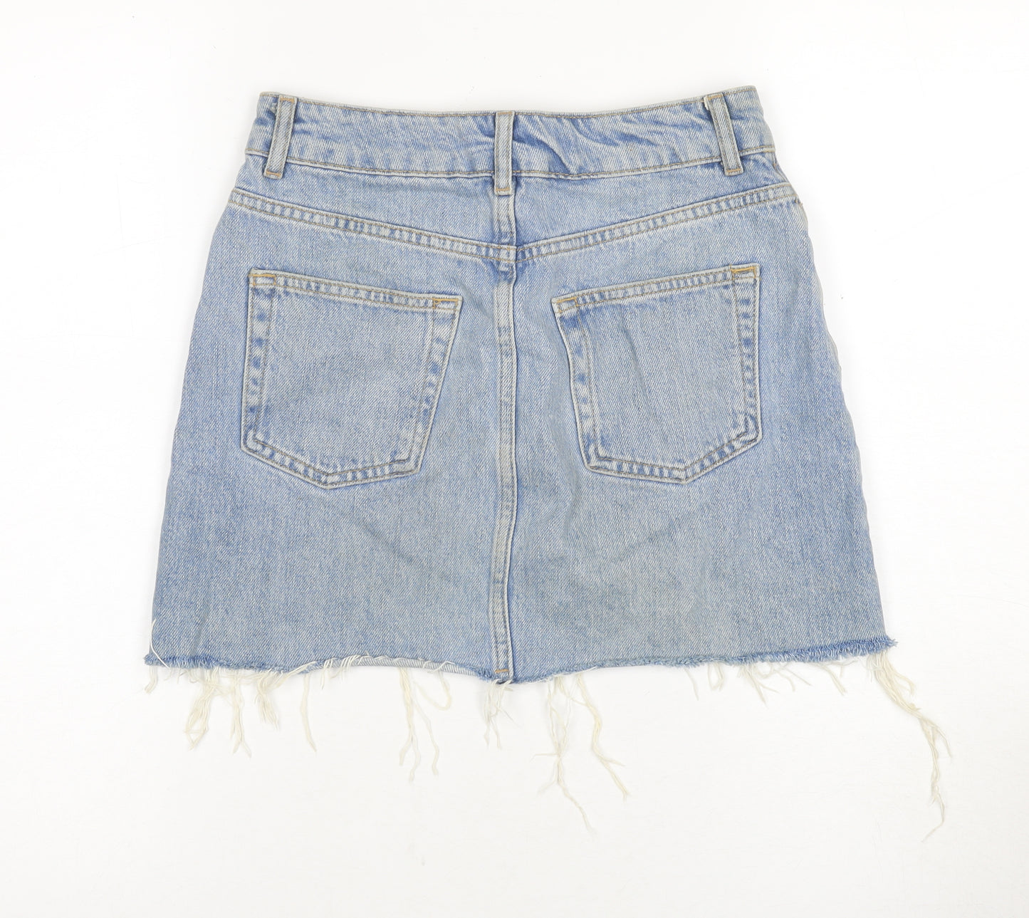 Topshop Women's Blue Denim Mini Skirt Size 6
