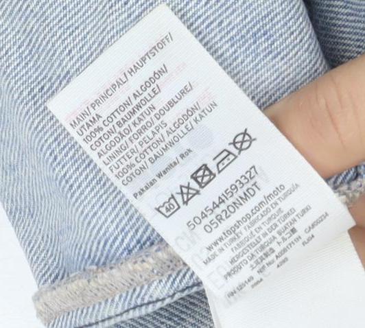 Topshop Women's Blue Denim Mini Skirt Size 6