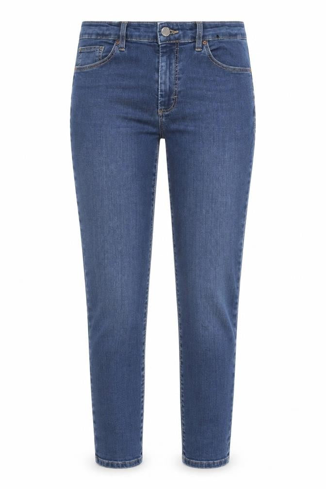 Front view of Topshop Women's Blue Skinny Jeans, size L
