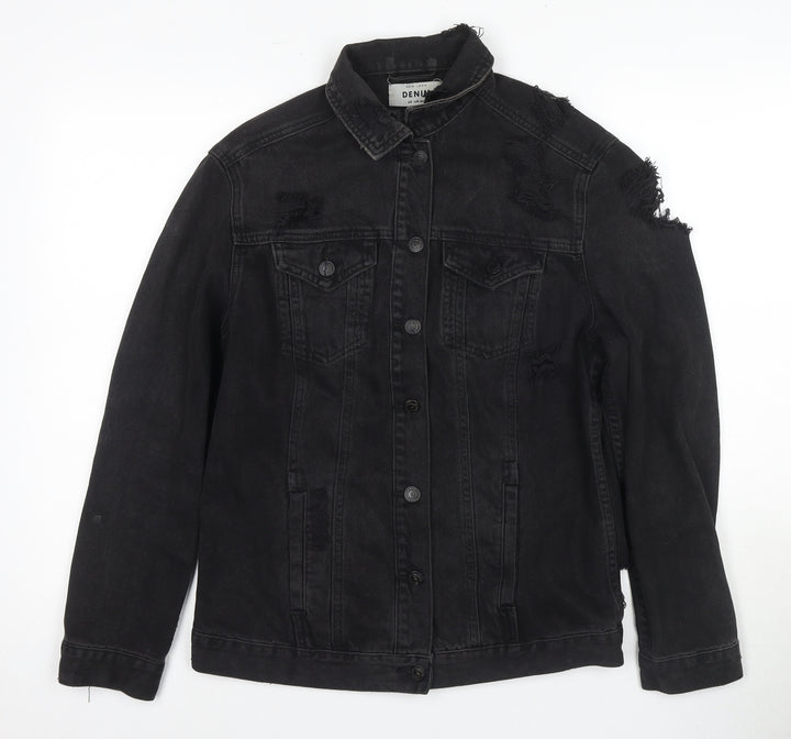 New Look Black Women's Denim Jacket Size 8