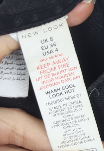 New Look Black Women's Denim Jacket Size 8