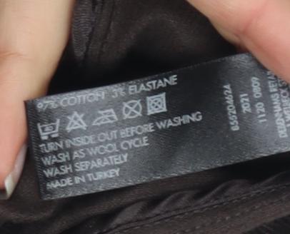 Rocha John Rocha Brown Cotton Womens Ruffled Jacket Size 12