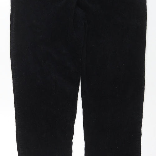 M&Co Women's Black Corduroy Trousers Size 12