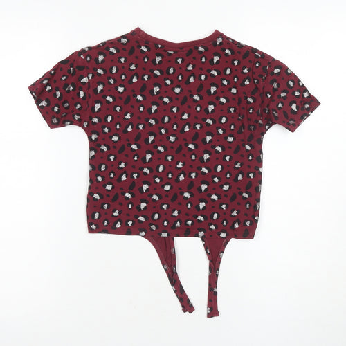 Mckenzie Girls Red Animal Print T-Shirt 7-8 Years