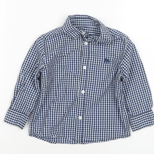Jasper Conran Boys Blue Check Button-Up Shirt 18-24 Months