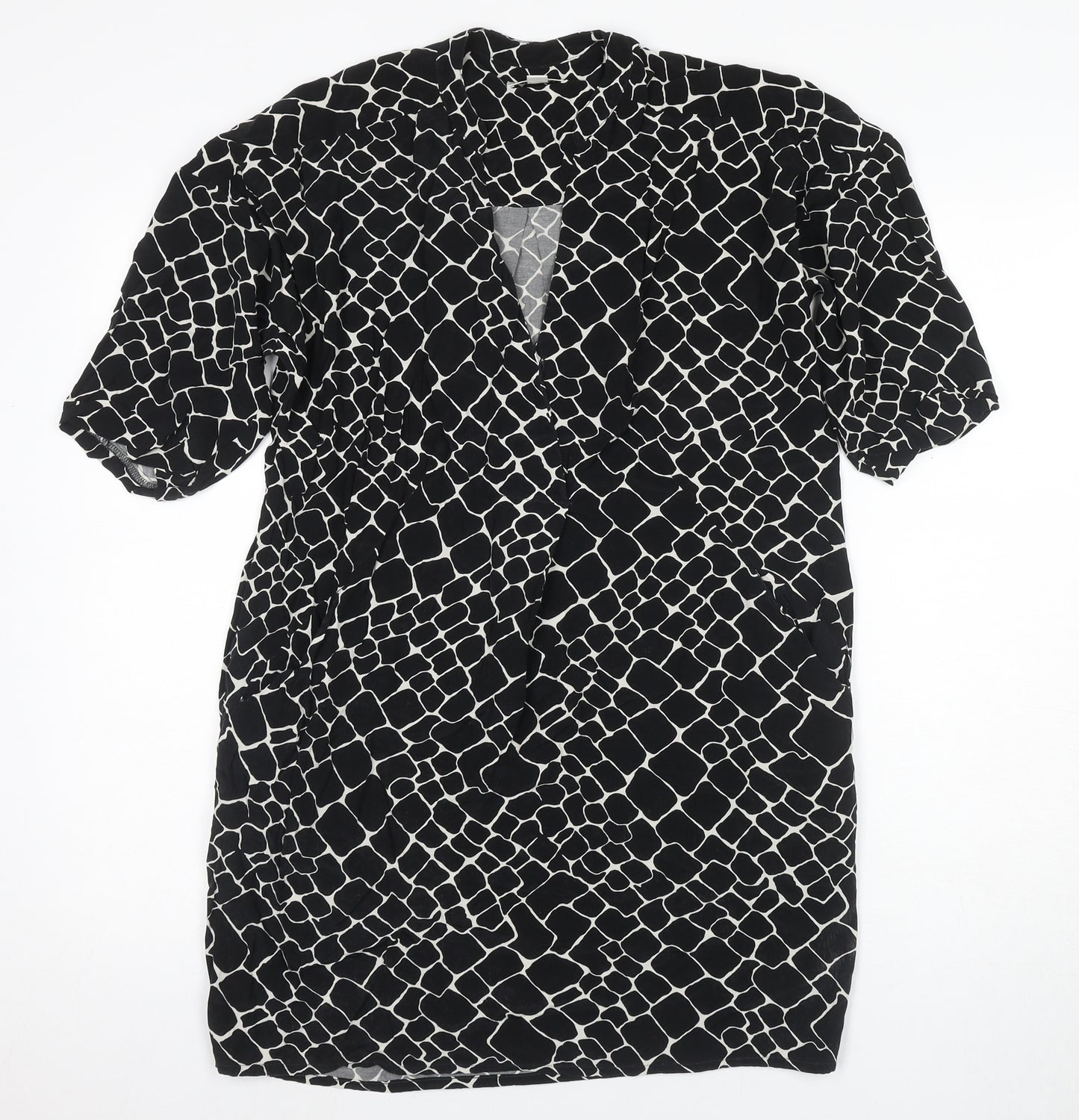 Whistles Women's Black XS Geometric Knit Dress