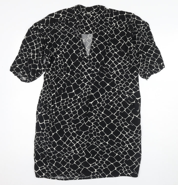 Whistles Women's Black XS Geometric Knit Dress