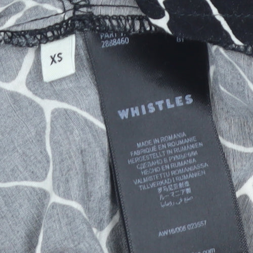 Whistles Women's Black XS Geometric Knit Dress